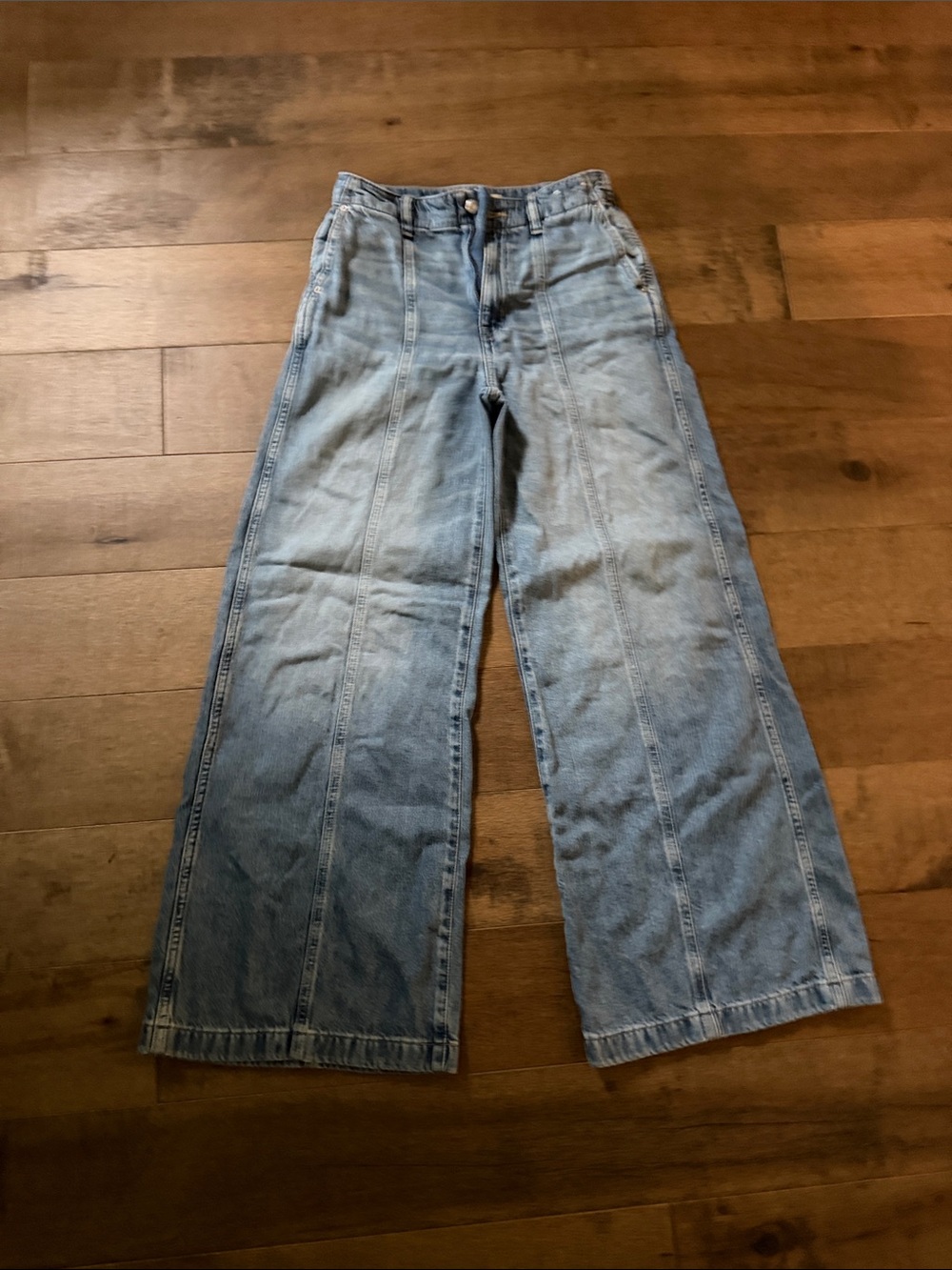 💘Madewell Light Blue Wide-Leg Jeans